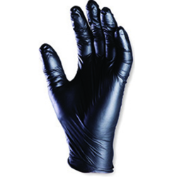 Gants EURO-ONE nitrile noir non-poudr&eacute; BTE X100