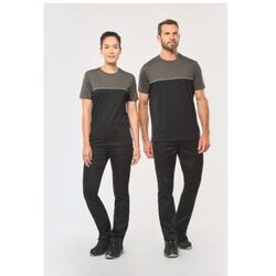 T-shirt bicolore &eacute;coresponsable manches courtes unisexe