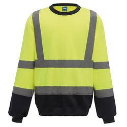 Sweat-shirt haute visibilit&eacute; col rond