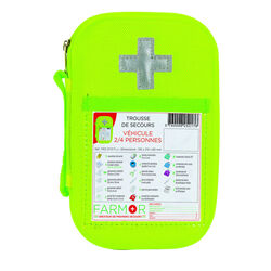 Trousse secours fluo V&Eacute;HICULE 2/4 PERSONNES Béziers