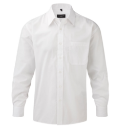 Chemise homme popeline polycoton manches longues